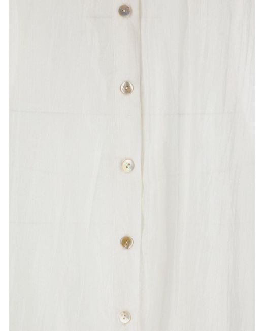 THE ROSE IBIZA White Long Dress With Buttons