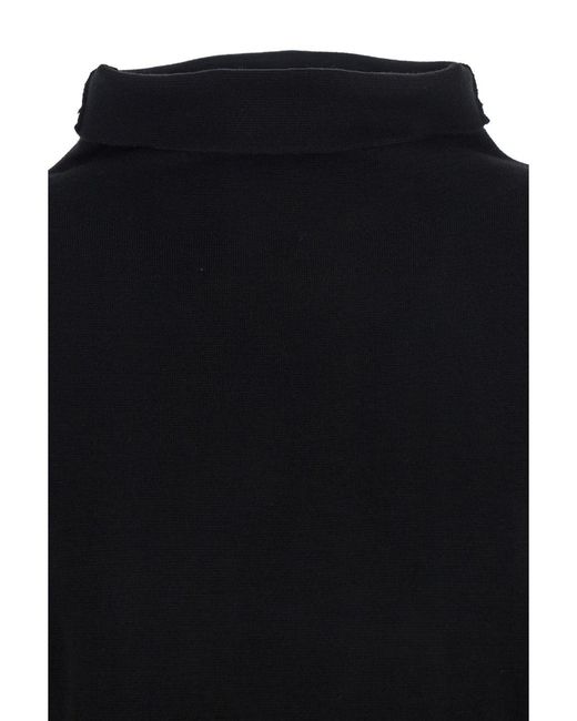 P.A.R.O.S.H. Blue Turtleneck Midi Dress
