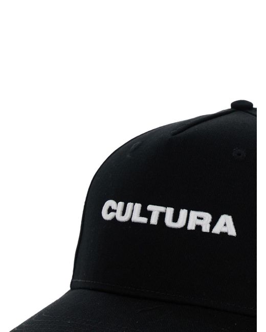 Cultura Black Baseball Cap With Embroidery for men