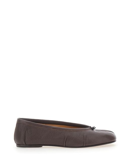 Maison Margiela Brown Ballerinas With Tabi Toe