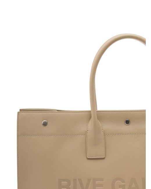 Saint Laurent Natural Rive Gauche Large Tote Bag for men