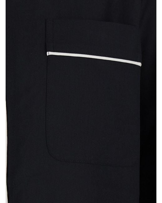 Totême  Blue Shirt With Collar And Contrasting Details