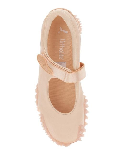 PUMA Natural 'Mostro' Flats With Tread Sole And Logo On The Back