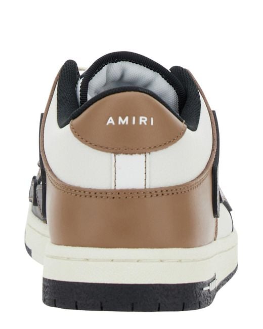 Amiri White Low Top Sneakers With Panels for men
