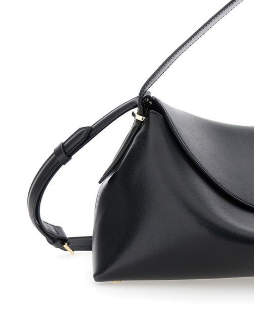 Totême Black 'T-Lock' Handbag With Shoulder Strap And T-Closure