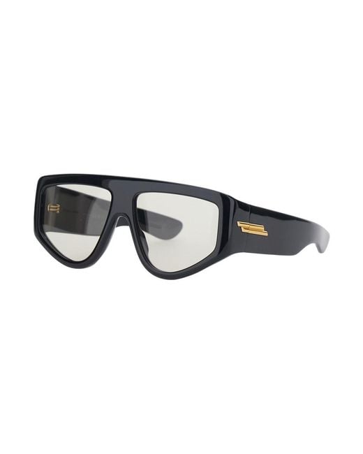 Bottega Veneta Black Sunglasses With Square Design And Color Deta