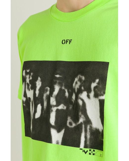 Off-White c/o Virgil Abloh Neon Arrow T-shirt in Green for Men