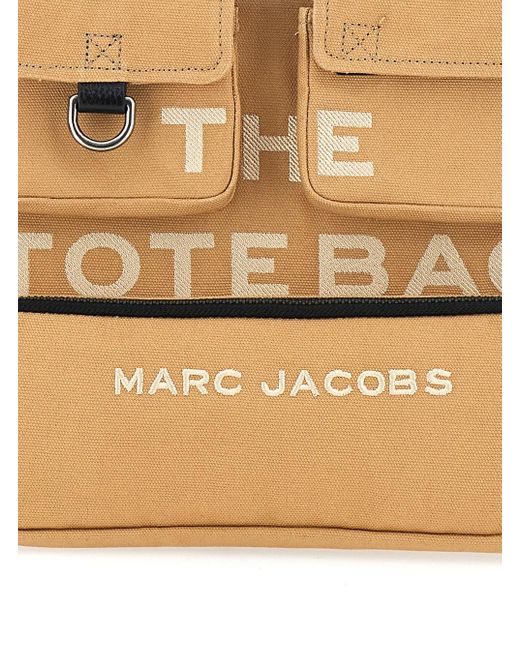 Borsa A Mano 'The Medium Cargo Tote' Con Logo Lettering E di Marc Jacobs in Metallic