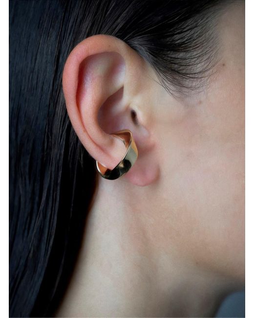 Orecchini 'Maxi Twisted' A Cerchio Con Motivo A Spirale di LAG World in Metallic
