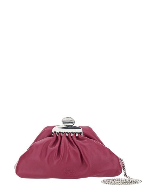 Marc Jacobs Purple Clutch Claw Clip Piccola Leather