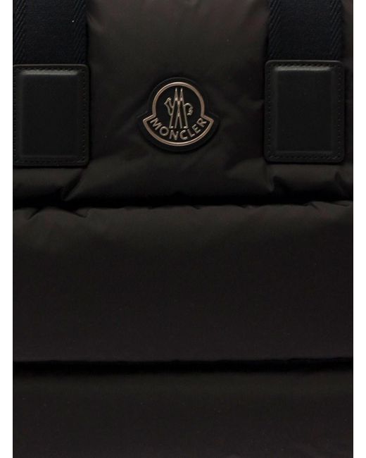 Moncler Black 'Caradoc' Tote Bag With Logo Patch
