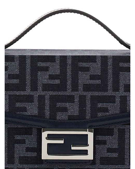 Fendi Blue 'Baguette Soft Trunk' Crossbody Bag for men