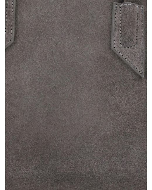 The Attico Gray 'La Passeggiata' Medium Shoulder Bagwith Two Top Handles