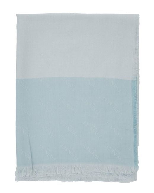 Twinset Blue Fringed Edge Scarf