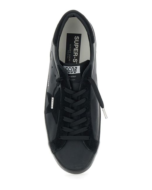 Golden Goose Deluxe Brand Black 'Superstar' Low Top Sneakers With Logo Patch On The Tongue And Star Patch On The Side for men