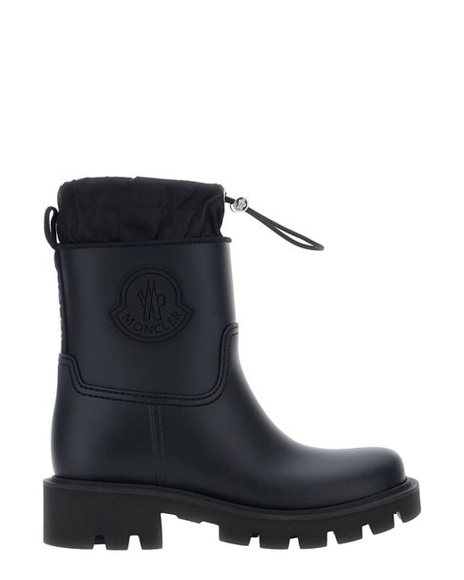 Moncler Black Kickstream High Rain Boots