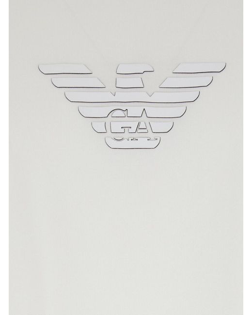 Emporio Armani White Crew Neck T-Shirt Cotton for men