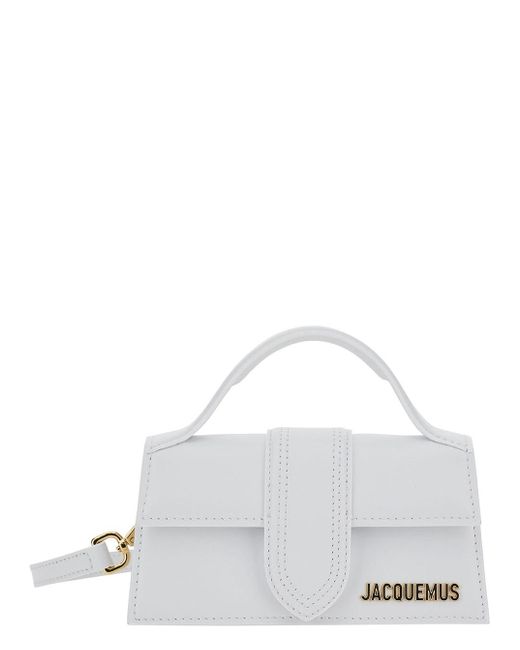 Jacquemus White 'Le Bambino' Handbag With Removable Shoulder Strap In
