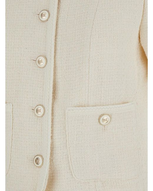 DUNST White Summer Tweed Jacket