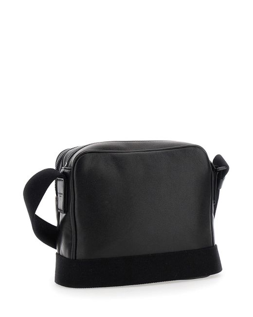 Saint Laurent Black 'Niky Cube' Crossbody Bag With Cassandre On The Fr for men