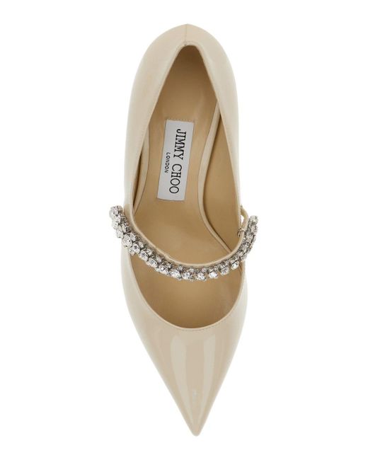 Décolleté 'Bing' Con Decorazione Con Cristalli E Tacco Alto di Jimmy Choo in Natural