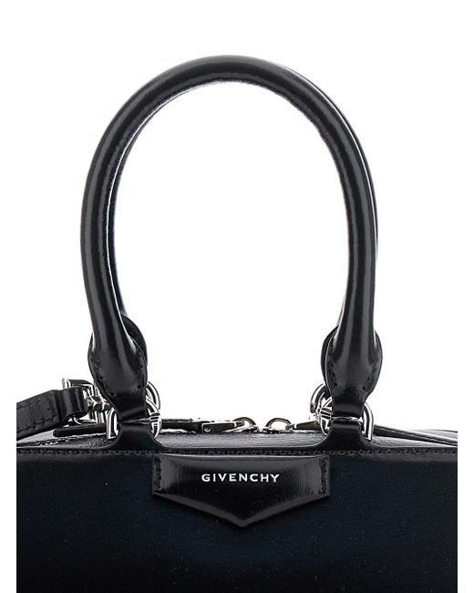Givenchy Black 'Antigona East West' Mini Handbag With Adjustable And R