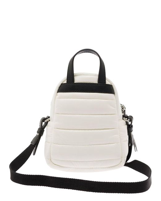 Moncler White 'Kilia' Backpack With Logo Patch
