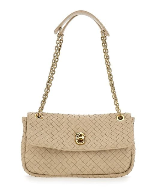 Bottega Veneta Natural Madison Intrecciato 9X12 Nappa Plume