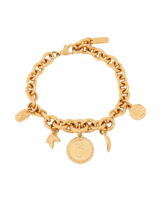 Chloé Chloã Metallic Bracelet With Charms And Chain-Link Design
