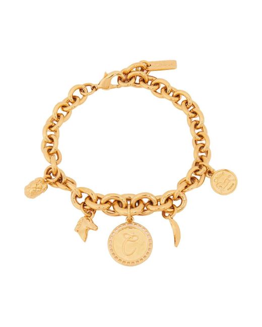 Chloé Chloã Metallic Bracelet With Charms And Chain-Link Design