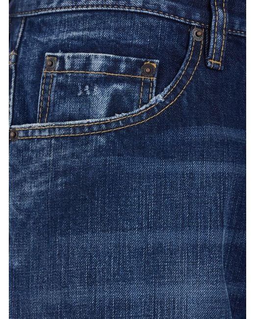 DSquared² Blue '642' Jeans With Logo Patch On The Rear for men