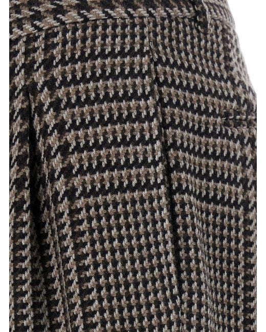 Emporio Armani Gray Elegant Detail Wool And Polyamide Trousers For for men