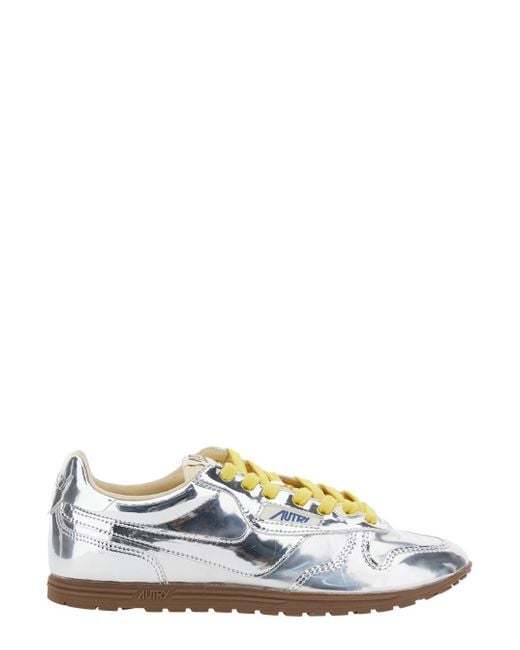 Autry White Colored Low-Top Sneakers With Logo