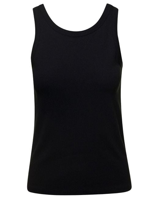 The Row Black 'frankie' Tank Top In Cotton Woman