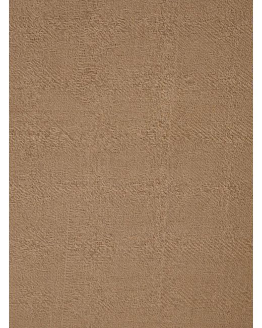 Max Mara Natural Scarf With Fringed Edge