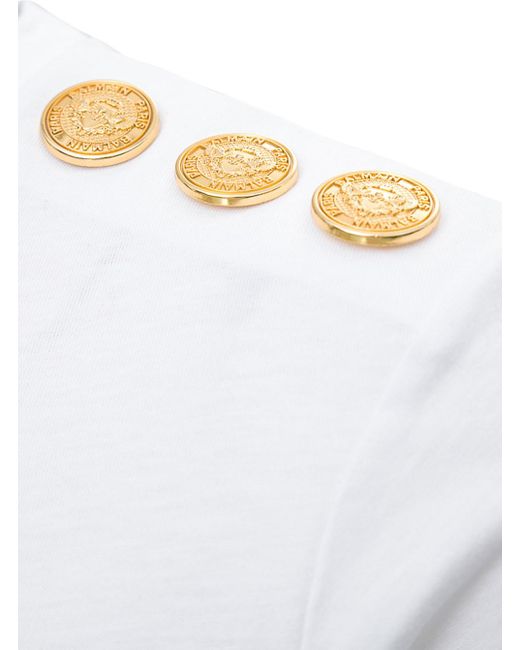 T-Shirt Logata di Balmain in Gray