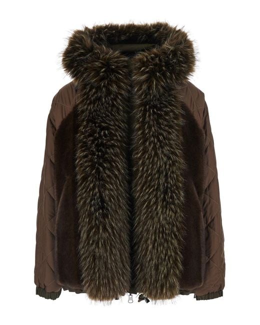 VALENTINI 1972 Green Reversible Parka With Hood And Side Pockets