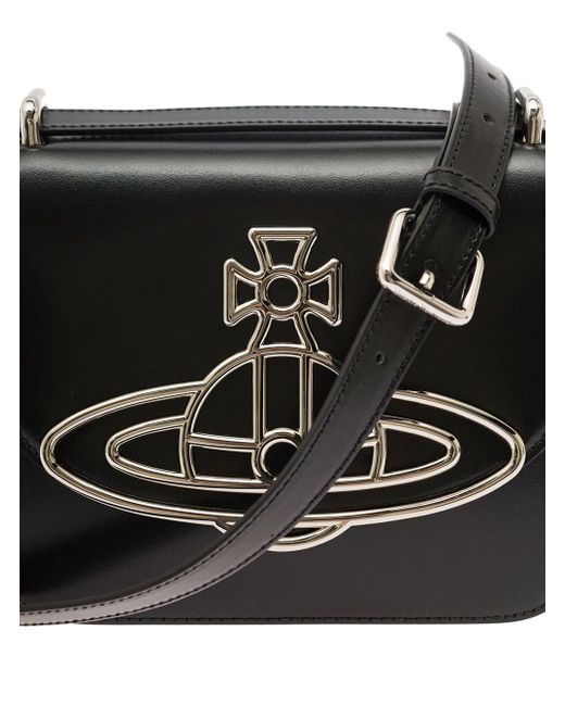 Vivienne Westwood Black Crossbody Bag With Orb Detail