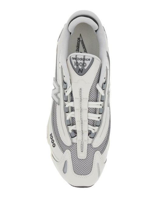 New Balance White Low Top Sneakers With Logo Patch On Side And Tongue And Perforated Panels