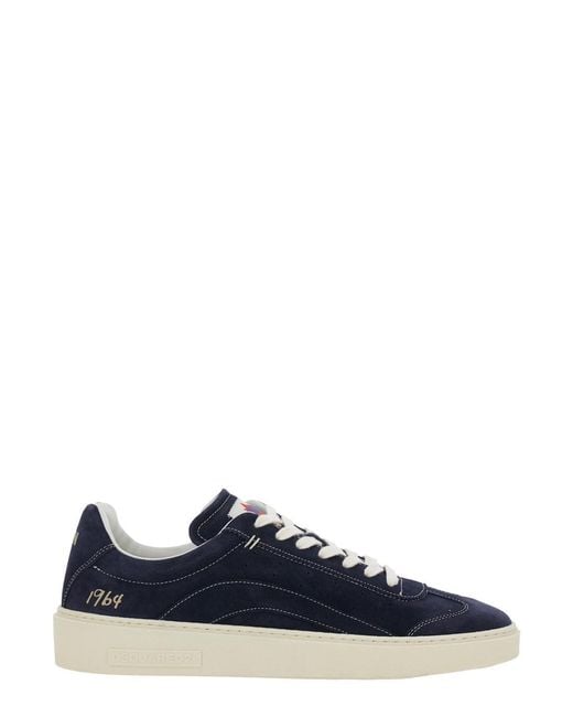 DSquared² Blue Low Top Sneakers With Logo Patch On The Tongue And Logo Lettering On The Heel for men