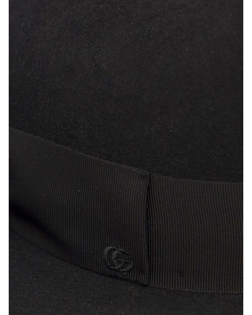 Gucci Black Felt Fedora Hat for men