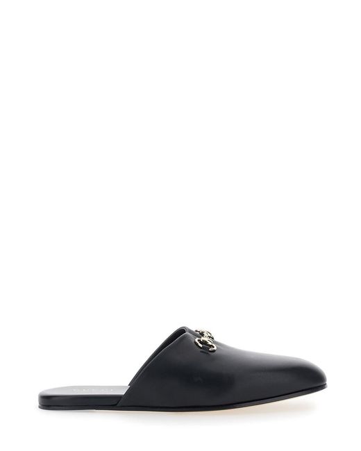 Gucci Black Mule With Horsebit On The Front for men