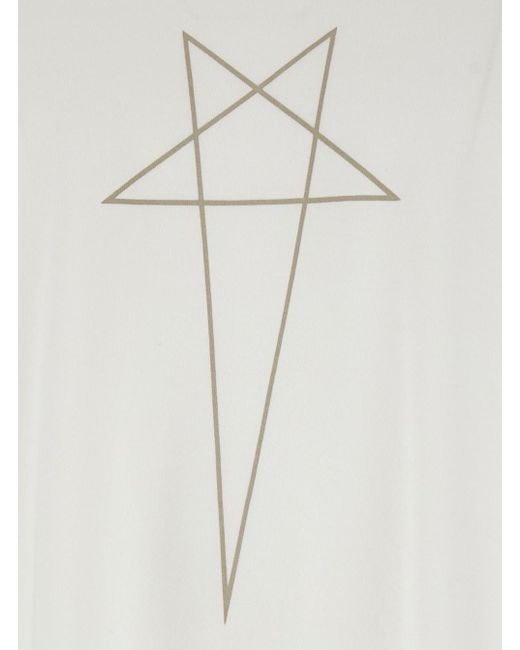 Rick Owens White Printed T-Shirt for men
