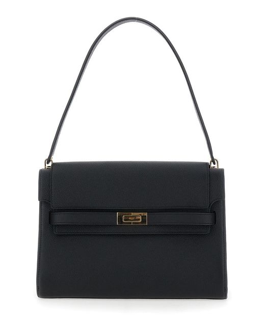 Borsa A Spalla 'Lee Radziwill' Con Tracolla Singola E Chius di Tory Burch in Black