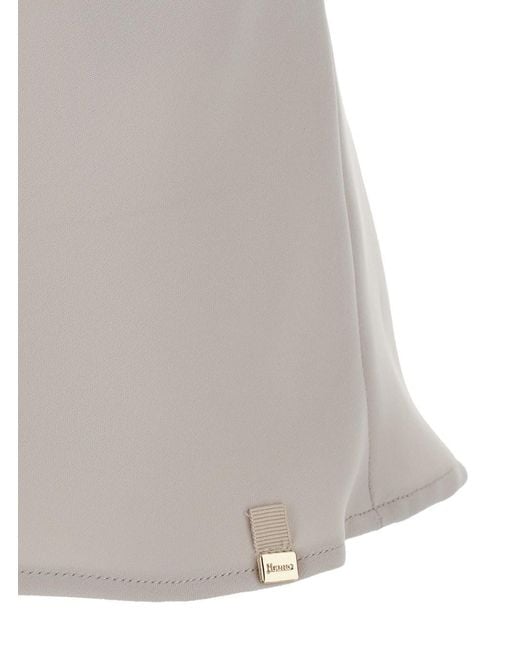 Herno Gray U-Neck Top