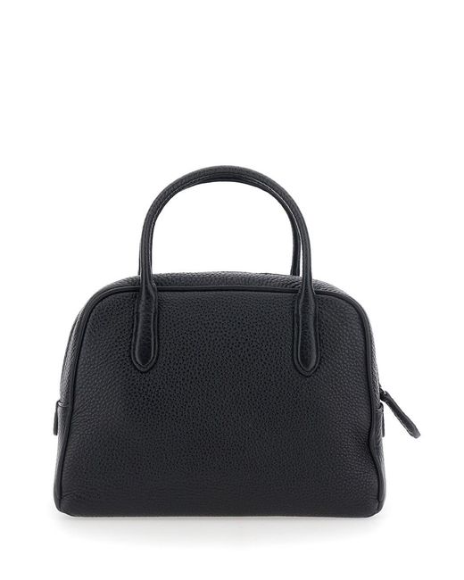 NOTHING WRITTEN Black Handbag 'Kate Bowling Mini Bag' With Handles And Zip C