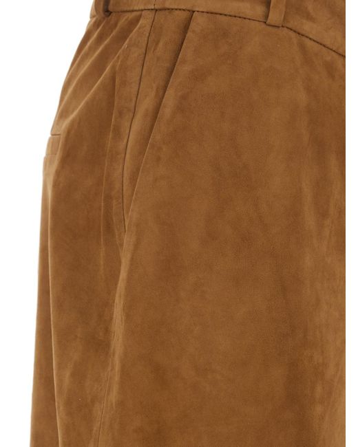 Arma Brown 'Jina' Pants With Belt Loops And Wide Leg