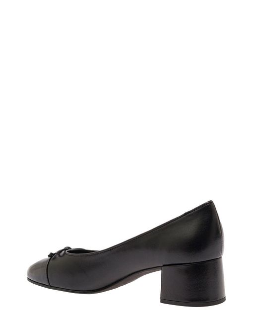 Tory Burch Black Pumps With Bow And Logo Detail