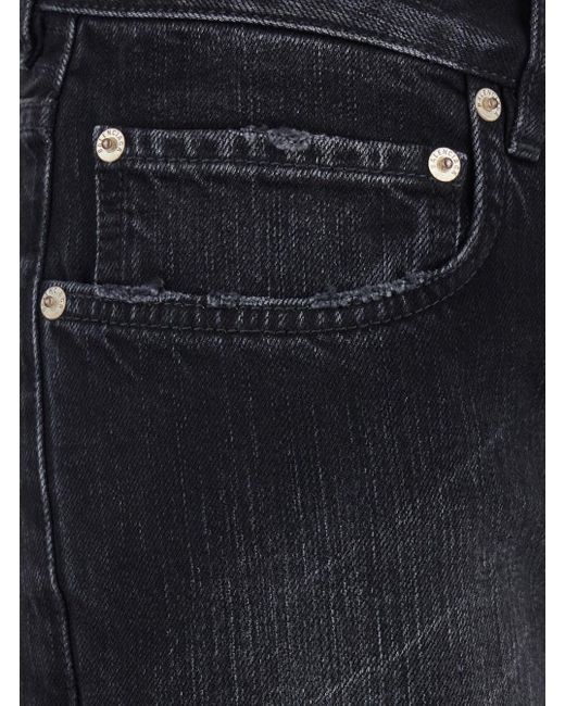Balenciaga Black Wide Leg Jeans With Faded Effect
