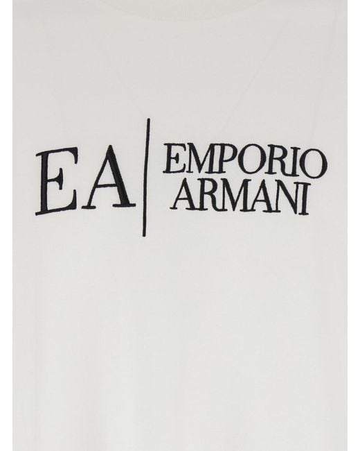 Emporio Armani White Crew Neck T-Shirt Cotton for men